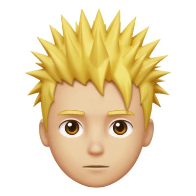 From the previous emoji I want the center above section of the head be yellow sticker