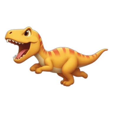 dinasour chasing baby sticker