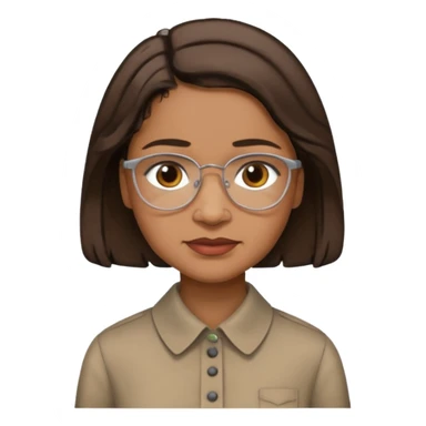Rosa Parks with dark brown hair sticker