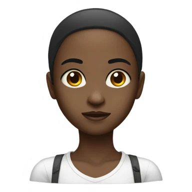 Cute girl with black eyes  sticker