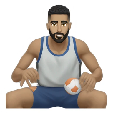 Riyah mahrez en train de mettre un coup di ciseau sticker