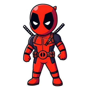 deadpool superhero sticker