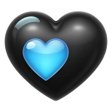 Create an emoji featuring a black heart 🖤 inside a thought bubble 💭 sticker