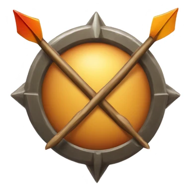 a game card with an arrow symbol on it sticker