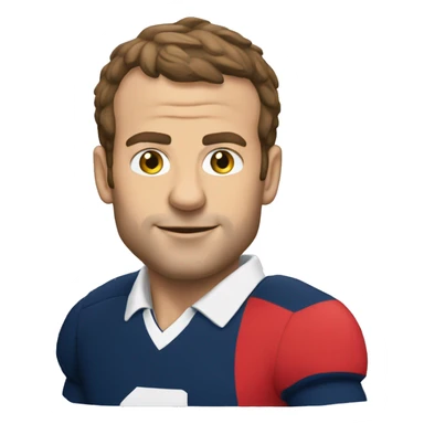 Macron qui joue au rugby  sticker