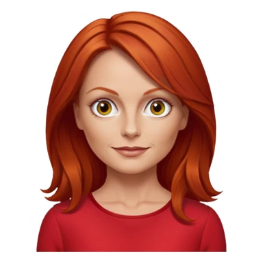 Geri Halliwell with red hair and red outfit sticker