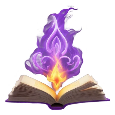 magical purple fire book sticker