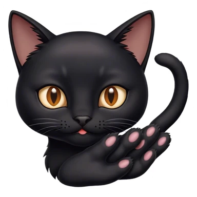 Face palm black cat  sticker