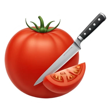 knife chopping in a tomato  sticker
