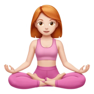 Ginger girl in pink pilates habits  sticker