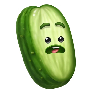 surprise pickle with cucumber coat sticker