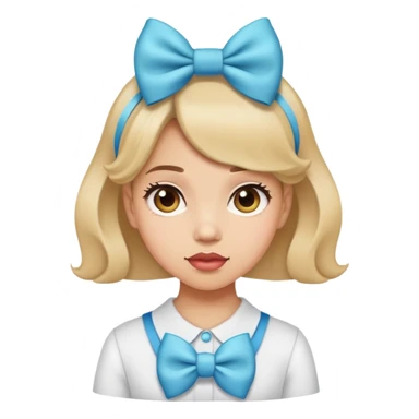 A girl with a hairbow sticker