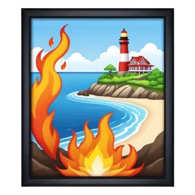 Fire island sticker