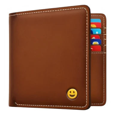 Bi-fold wallet – classic foldable leather wallet.
 sticker