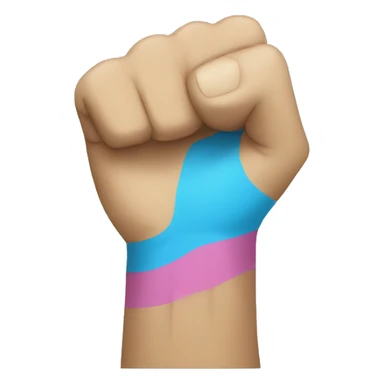 make a fist Holding the trans flag  sticker