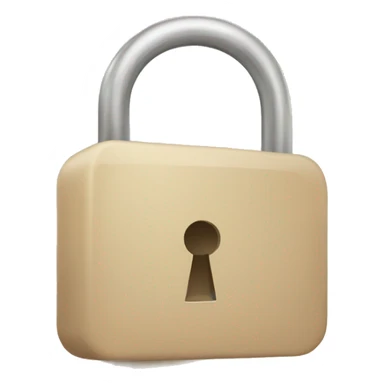 beige lock and key sticker