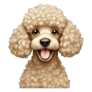 Beige poodle sticker