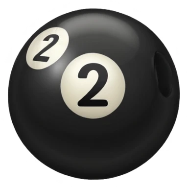 make a pool ball with the number 2 on it-make it black please sticker