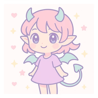 anime-style devil with sharp features and dramatic lighting sticker