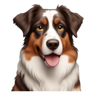 red merle american shepherd dog face sticker