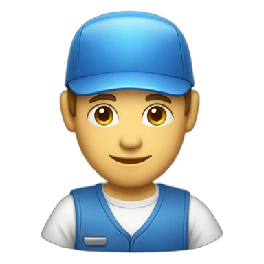 blue car mechanic sticker