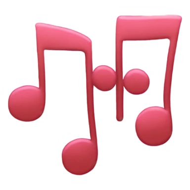 Pink music notes sticker