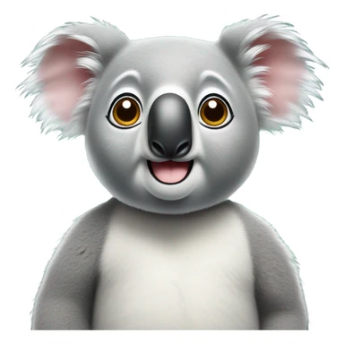 Koala bear with googly eyes sticker