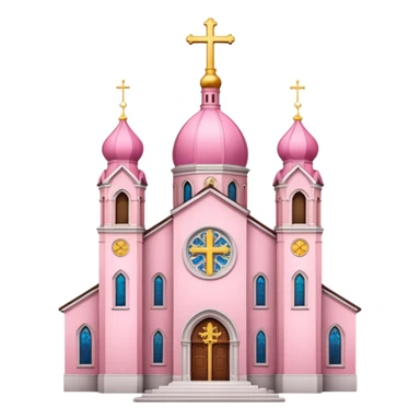 make a catholic church with very girly pink tones sticker