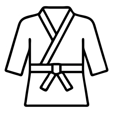 Simple white martial arts gi uniform sticker