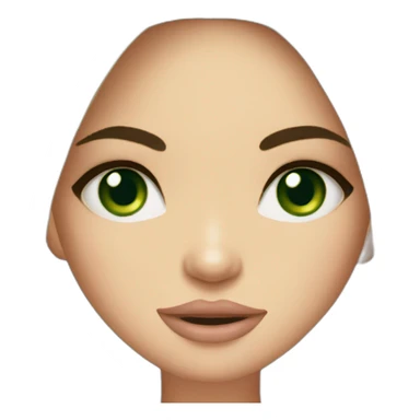 Megan Fox with green eyes and pierced nose sticker