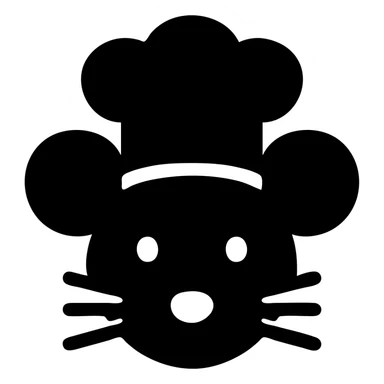 A mouse wearing a cook's hat sticker