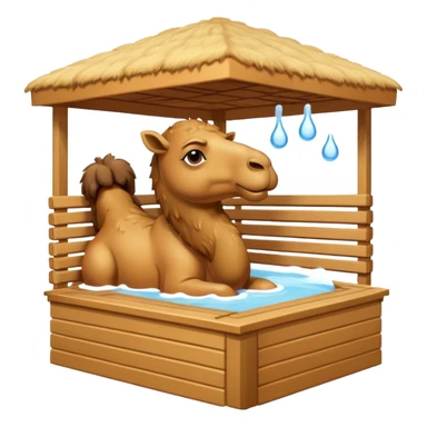 Camel in sauna hot sticker