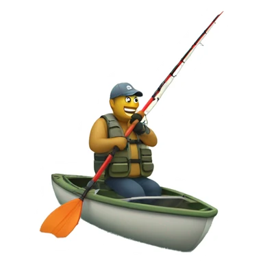 Fishing from a kayak sticker