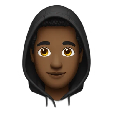 black hoodie bold man sticker