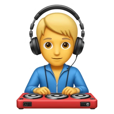 DJ with headphones sticker