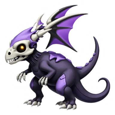 Shiny Duskull-Cubone-Salandit-Fakémon-hybrid-creature (full body)  sticker