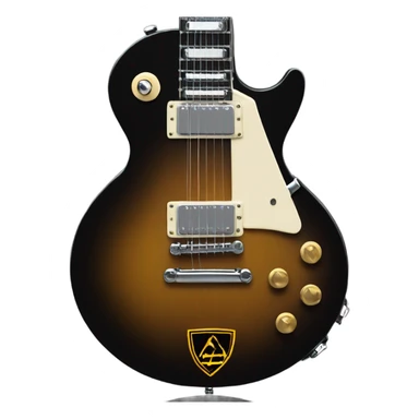 A black Gibson guitar les Paul sticker