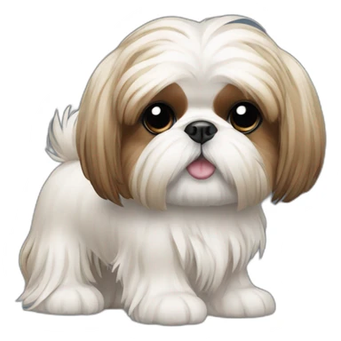 Dog Shih Tzu with long hairs full-body sticker
