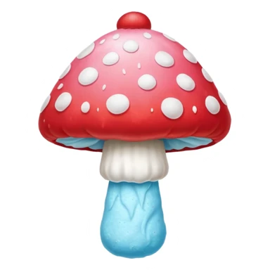 mushroom fly agaric with cotton candy multicolored sticker