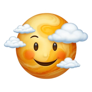 planet venus smiley face sticker
