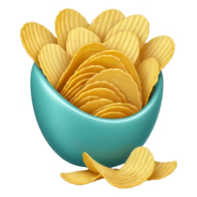 full turquoise colored potato chips sticker