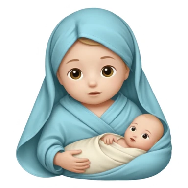 baby in a swaddle sticker