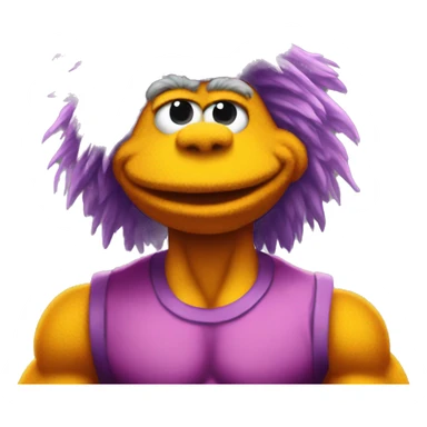 fraggle rocks hot muscle trainer sticker