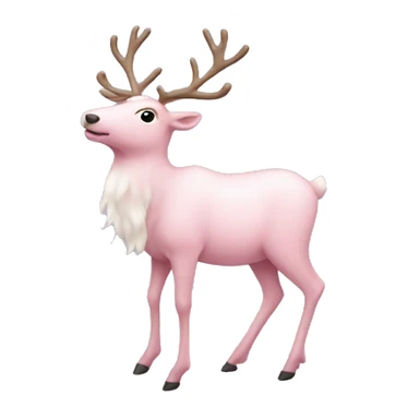 Light pink reindeer  sticker