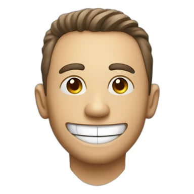 the man smiles and has poker chips instead of eyes sticker