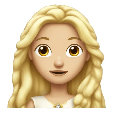 Blonde long haired princess sticker