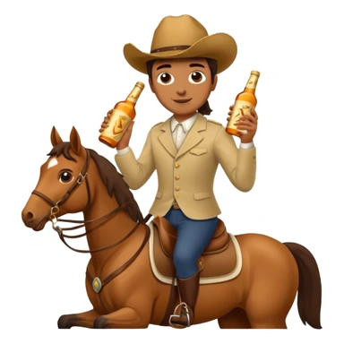 Bottle titos on a horse sticker
