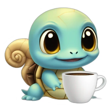 Squirtle with coffee sticker