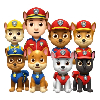 Paw patrol characters sticker