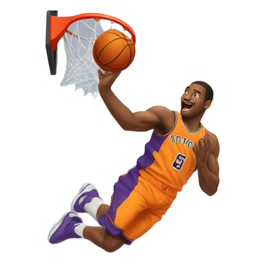 Basket ball dunk sticker
